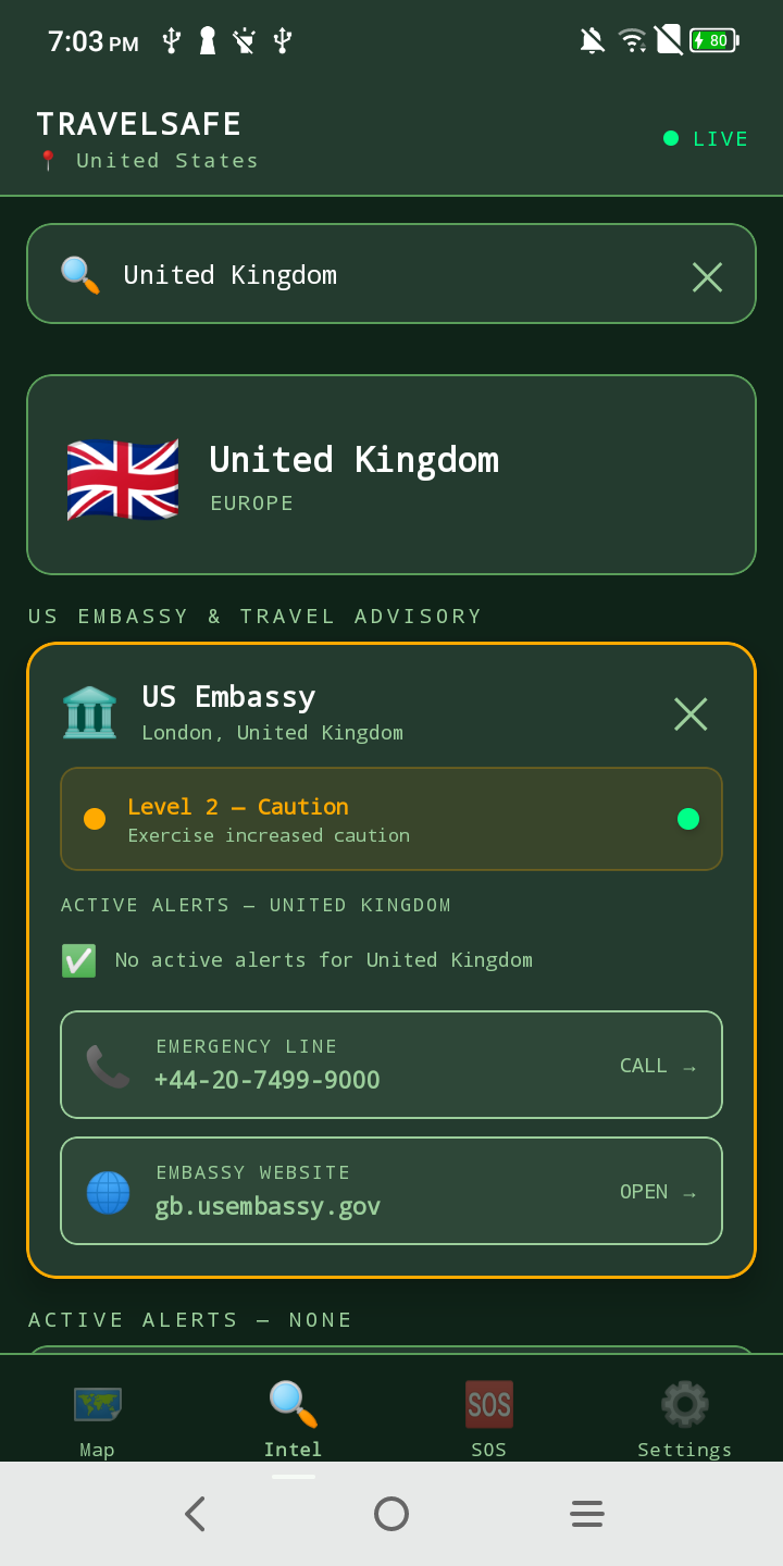 Travel Safe UK travel advisory